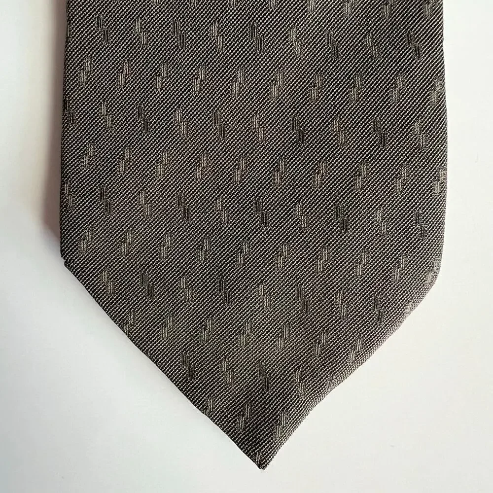Giorgio Armani Men's Cravatte Grey Silk Tie Made in Italy 59